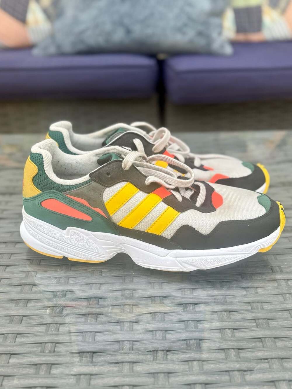 Adidas Yung-96 Size 10 Green Gold DB2605 Sneakers